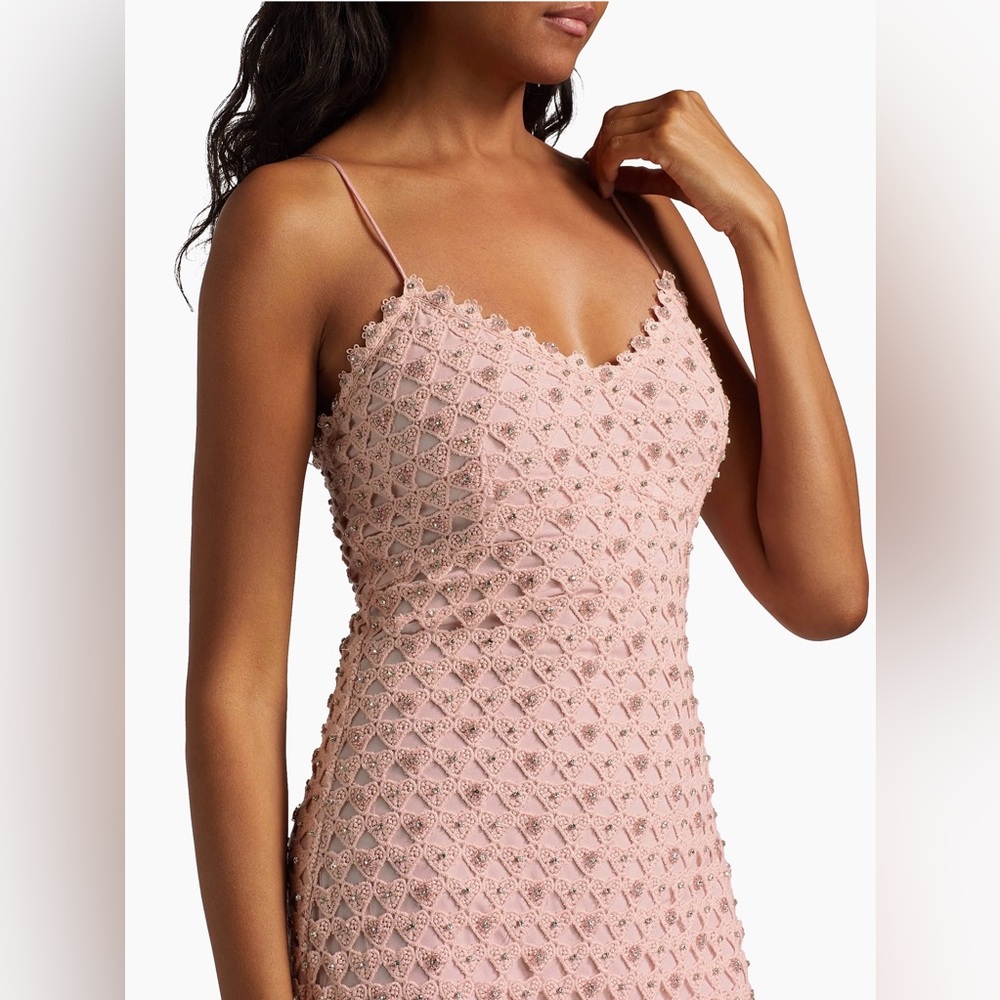 LoveShackFancy Embellished Crocheted Cotton Midi-Dress size 2 - Picture 5 of 15